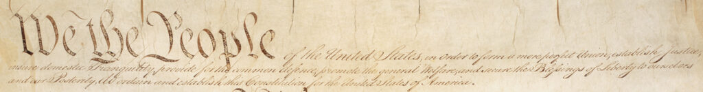 Image of the actual preamble of the Constitution of the United States of America